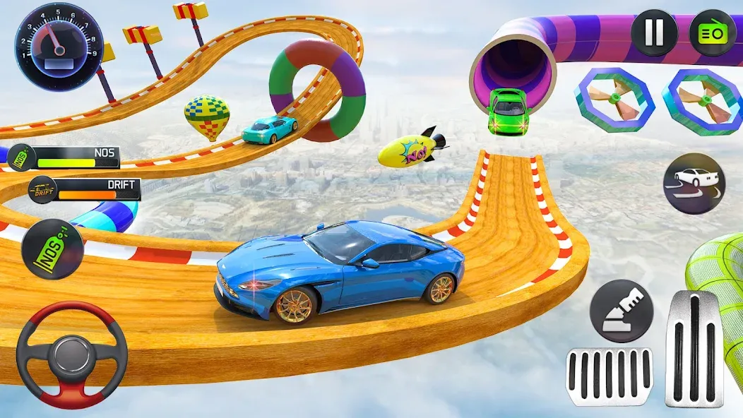 Mega Ramp Car Stunts Race Game  [МОД Много денег] Screenshot 3