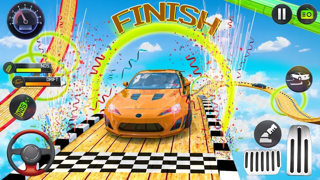 Mega Ramp Car Stunts Race Game  [МОД Много денег] Screenshot 4