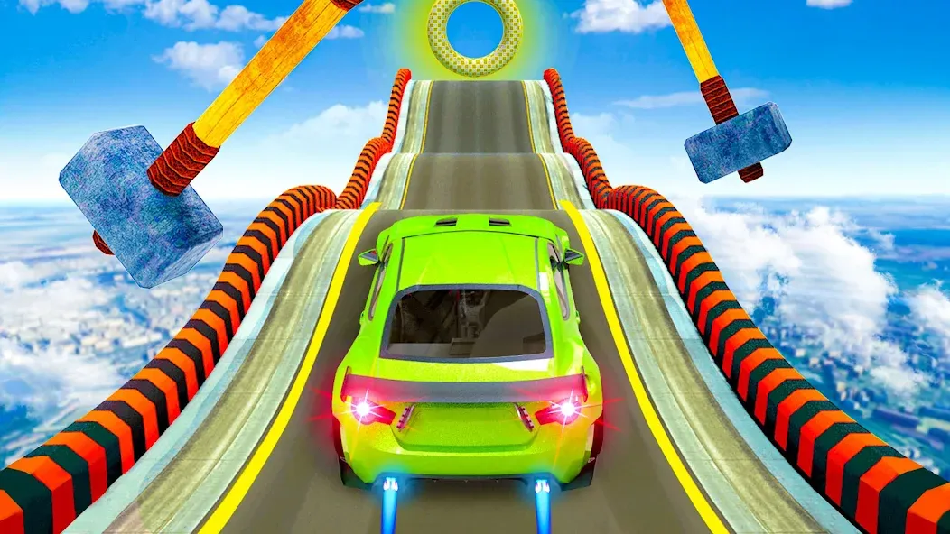 Mega Ramp Car Stunts Race Game  [МОД Много денег] Screenshot 5