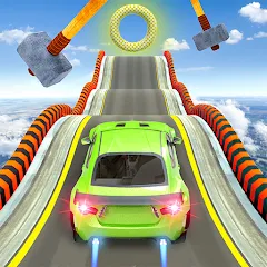 Взлом Mega Ramp Car Stunts Race Game  [МОД Много денег] - полная версия apk на Андроид