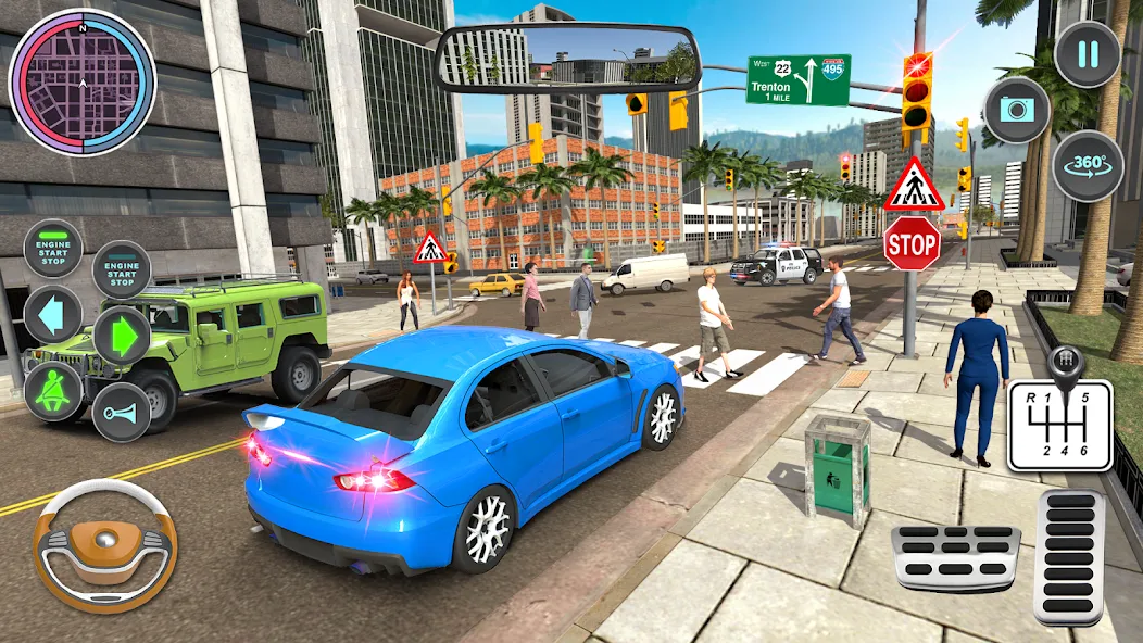 Modern Car Driving School Game  [МОД Mega Pack] Screenshot 3