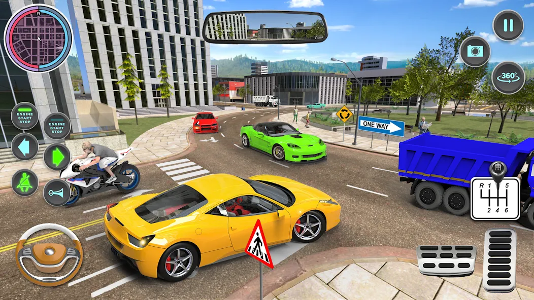 Modern Car Driving School Game  [МОД Mega Pack] Screenshot 4