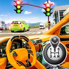 Скачать взломанную Modern Car Driving School Game  [МОД Mega Pack] - стабильная версия apk на Андроид