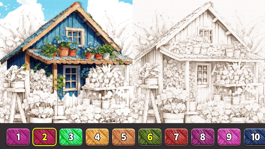 Cross Stitch: Color by Number  [МОД Menu] Screenshot 3