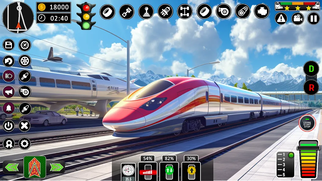 City Train Games Driver Sim 3D  [МОД Много монет] Screenshot 4