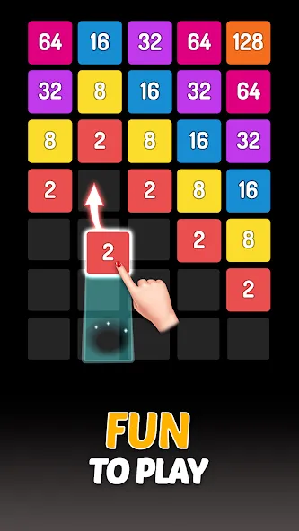 X2 Blocks - 2048 Number Game (Блоки)  [МОД Бесконечные деньги] Screenshot 1