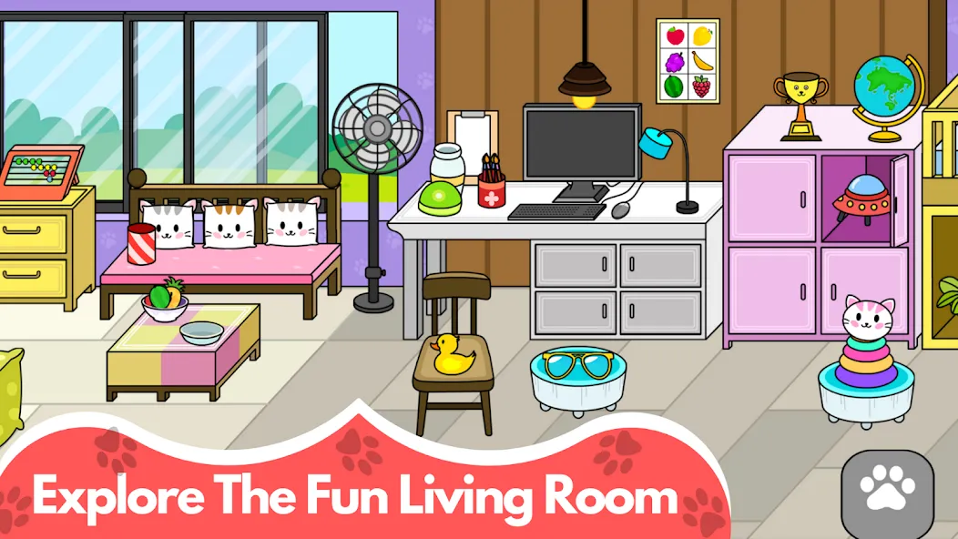 My Cat Town - Cute Kitty Games  [МОД Меню] Screenshot 2