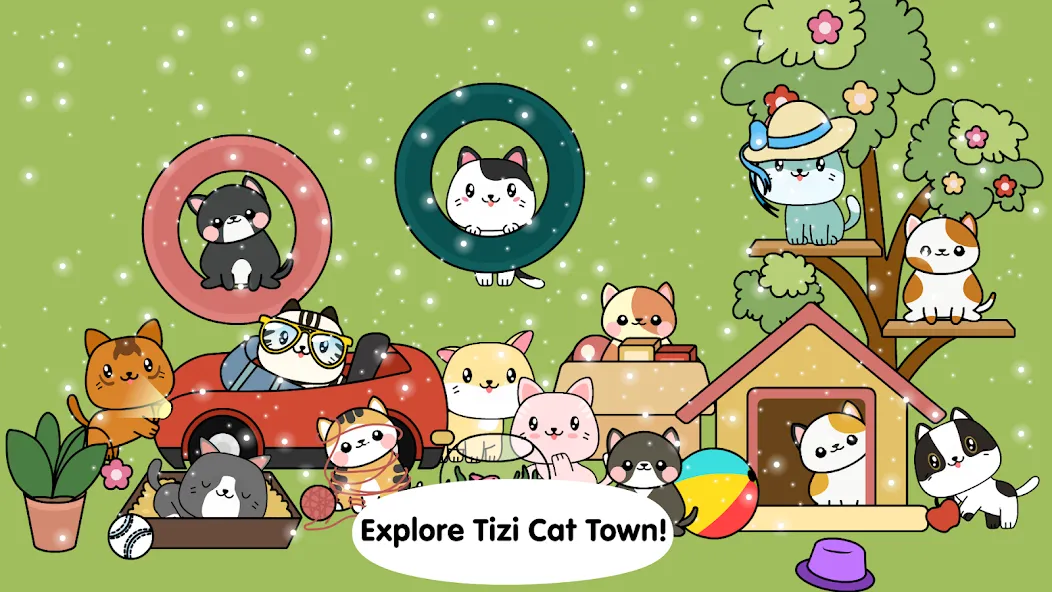 My Cat Town - Tizi Pet Games  [МОД Бесконечные монеты] Screenshot 1