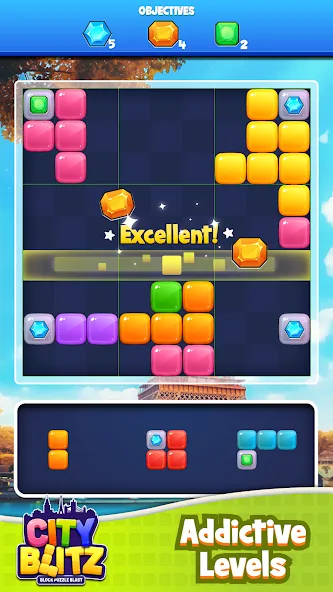 City Blitz-Block Puzzle Blast (Блок Головоломка Кинг)  [МОД Menu] Screenshot 1