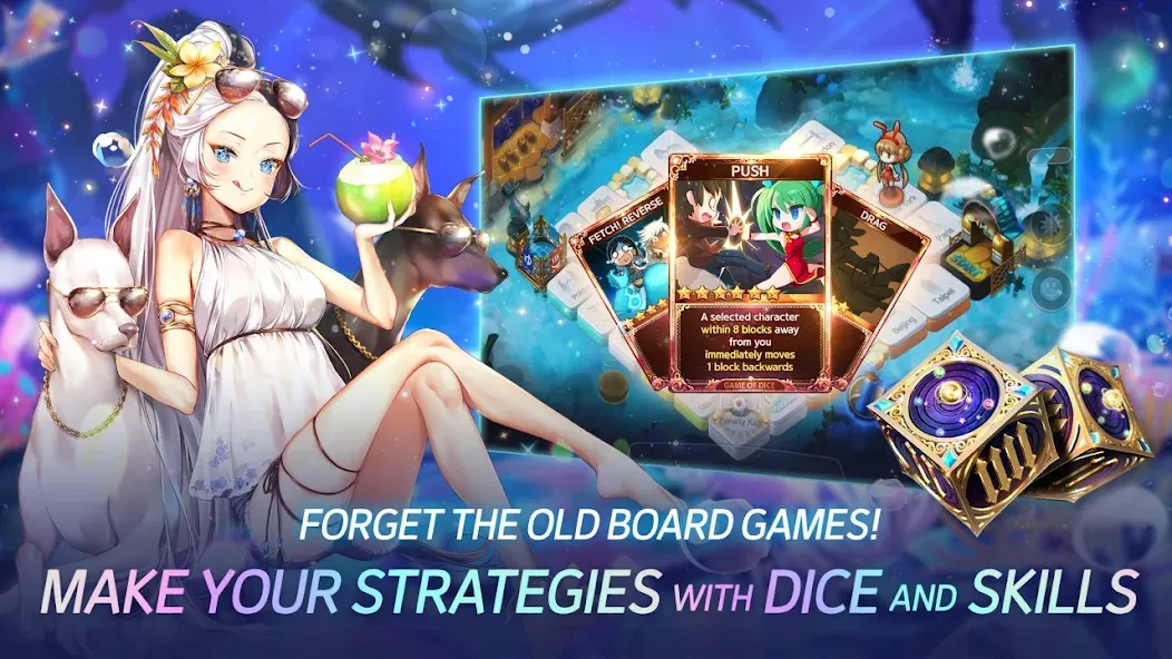 Game of Dice: Board&Card&Anime (Гейм оф Дайс)  [МОД Бесконечные монеты] Screenshot 3