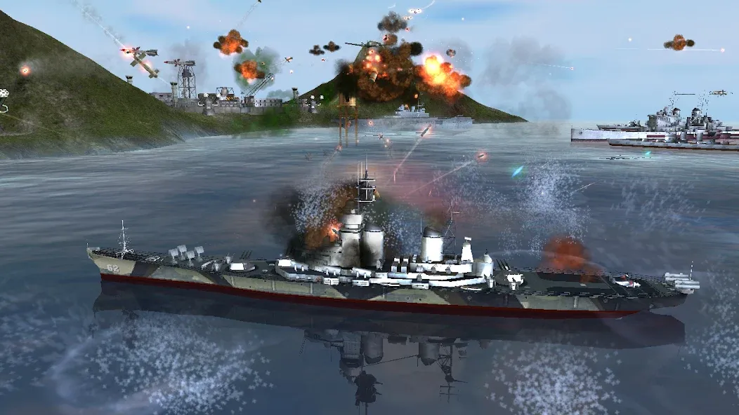 WARSHIP BATTLE:3D World War II  [МОД Mega Pack] Screenshot 3