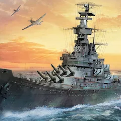 Скачать взломанную WARSHIP BATTLE:3D World War II  [МОД Mega Pack] - стабильная версия apk на Андроид