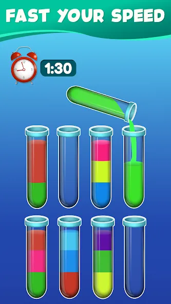 Water Sort Color Sorting games (Вотер Сорт Колор Сортинг гейм)  [МОД Бесконечные деньги] Screenshot 4