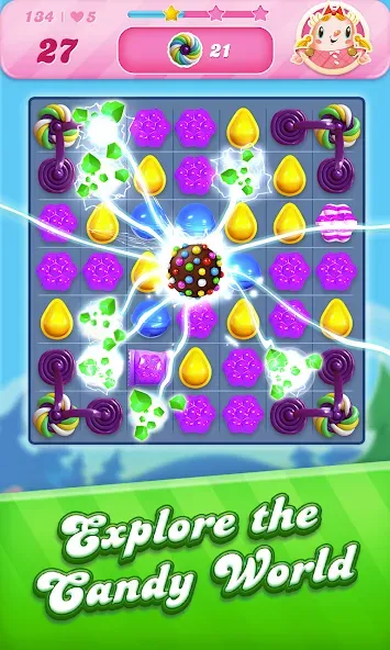 Candy Crush Saga (Кенди Краш Сага)  [МОД Много монет] Screenshot 1