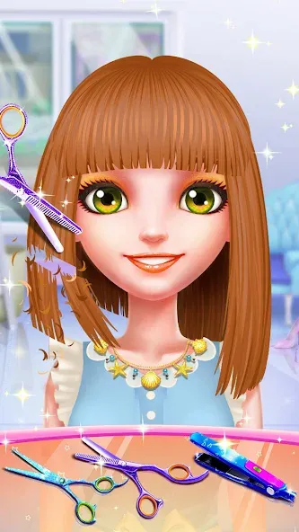 Girls Hair Salon  [МОД Бесконечные монеты] Screenshot 5