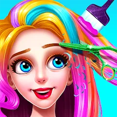 Взломанная Girls Hair Salon  [МОД Бесконечные монеты] - полная версия apk на Андроид