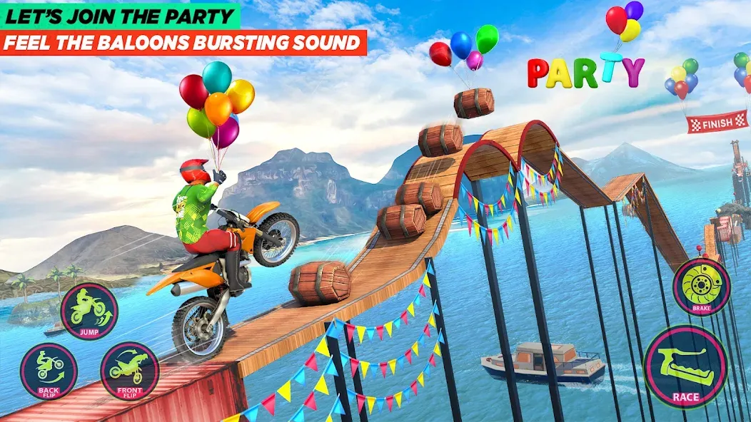 Bike Stunt Game: Tricks Master  [МОД Бесконечные монеты] Screenshot 3