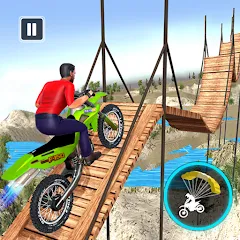 Взломанная Bike Stunt Game: Tricks Master  [МОД Бесконечные монеты] - стабильная версия apk на Андроид