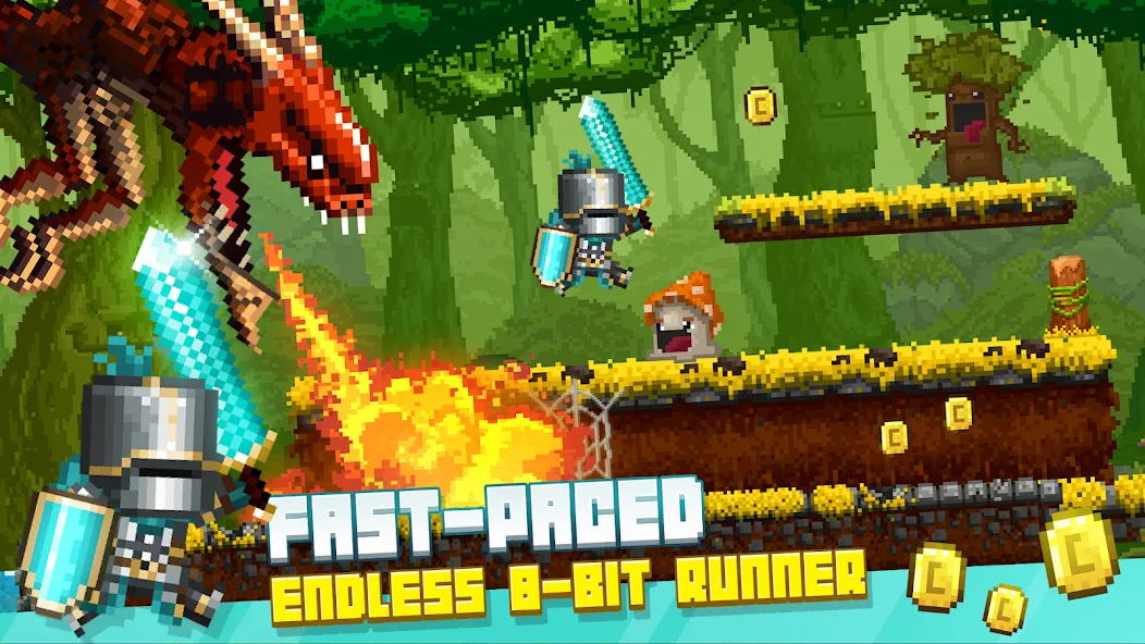 Bit Heroes Runner: Pixel Blitz (Бит Хероес Раннер)  [МОД Бесконечные деньги] Screenshot 1