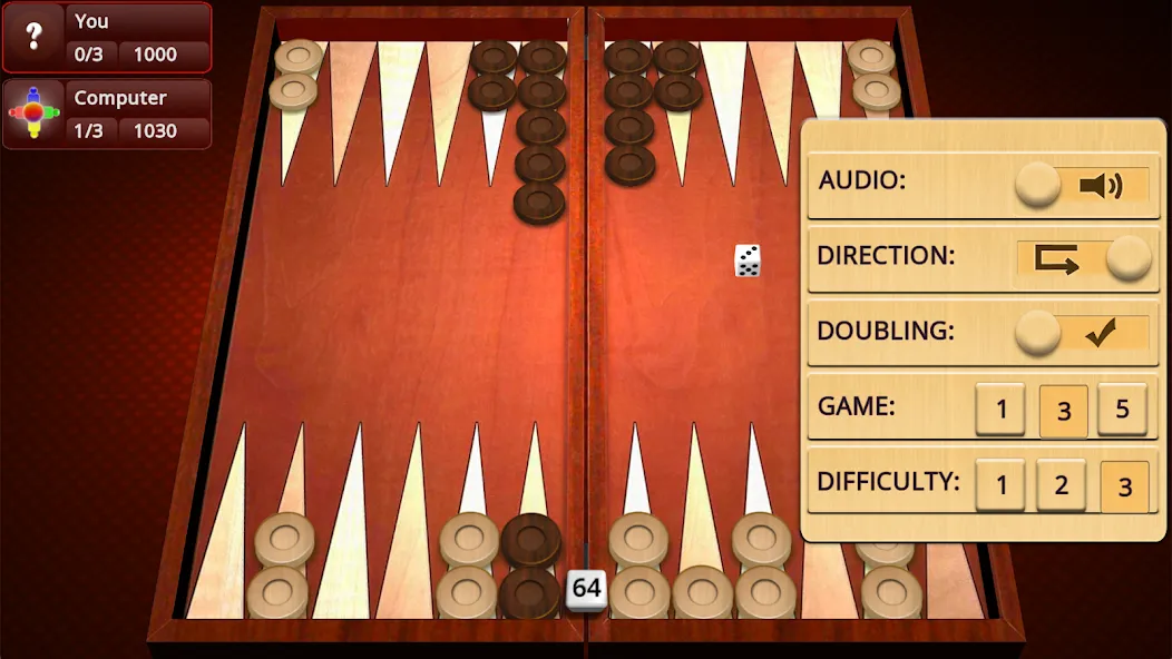 Backgammon Mighty  [МОД Много монет] Screenshot 3