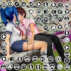 Взлом Anime High School Girl Life 24 (Аниме жизнь школьной девушки 24)  [МОД Unlocked] - последняя версия apk на Андроид