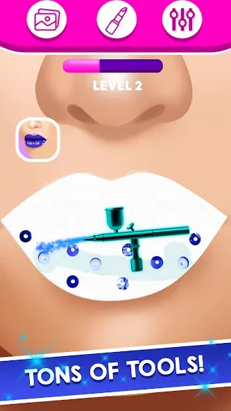 Lip Art Makeup Beauty Game  [МОД Menu] Screenshot 4