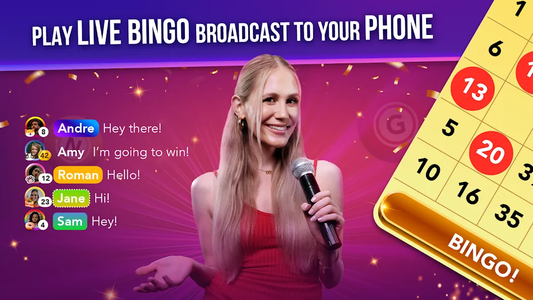 Live Play Bingo: Real Hosts (Лайв Плей Бинго)  [МОД Бесконечные монеты] Screenshot 1