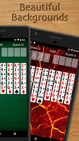 FreeCell Solitaire Classic (Фрисел Солитер Классик)  [МОД Меню] Screenshot 2