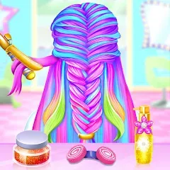 Взломанная Braided Hair Salon Girls Games  [МОД Меню] - стабильная версия apk на Андроид