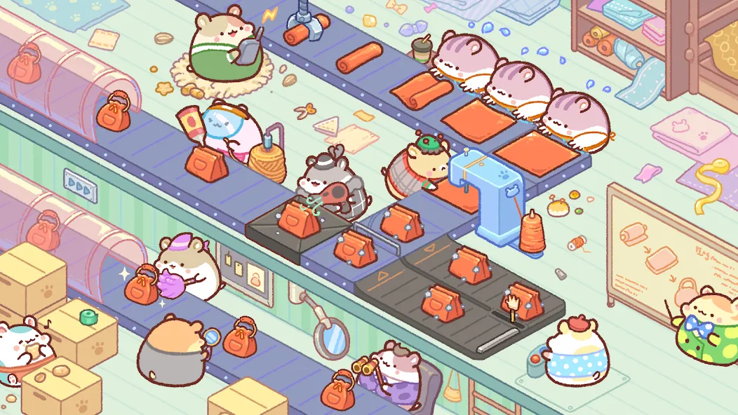 Hamster Bag Factory : Tycoon (Хэмстер сумка фабрика)  [МОД Menu] Screenshot 2