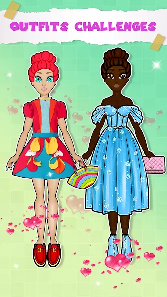 Paper Doll Dress up Games  [МОД Бесконечные монеты] Screenshot 3