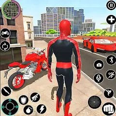 Скачать взломанную Flying Spider Rope Hero Fight (Флайинг Спайдер Роп Хиро Файт)  [МОД Меню] - последняя версия apk на Андроид