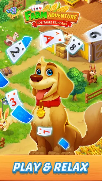 Solitaire Farm Adventure (Солитер)  [МОД Бесконечные деньги] Screenshot 1