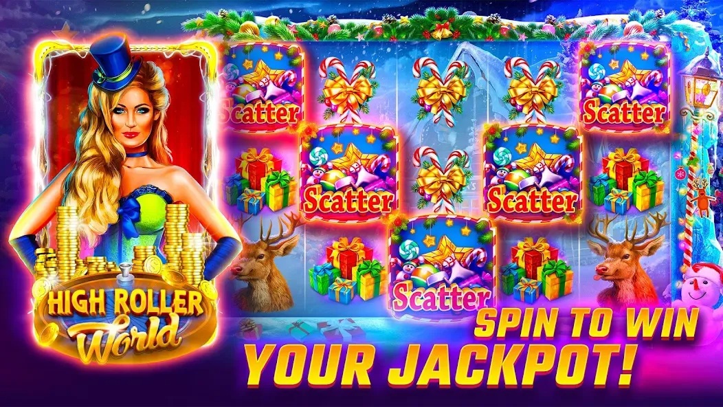 Slots WOW Casino Slot Machine (Слотс ВОУ)  [МОД Бесконечные деньги] Screenshot 1