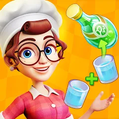 Скачать взломанную Merge Cooking:Theme Restaurant  [МОД Menu] - последняя версия apk на Андроид