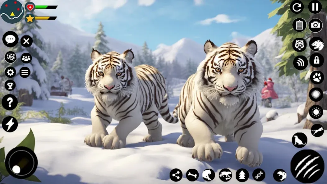 Arctic White Tiger Family Sim  [МОД Меню] Screenshot 2