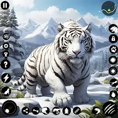 Взломанная Arctic White Tiger Family Sim  [МОД Меню] - полная версия apk на Андроид