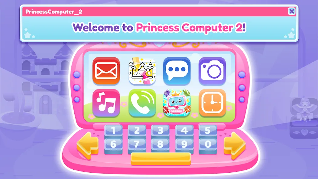 Princess Computer 2 Girl Games  [МОД Меню] Screenshot 1