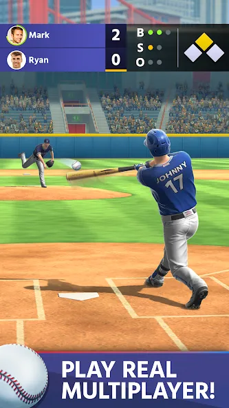 Baseball: Home Run Sports Game (Бейсбол)  [МОД Много денег] Screenshot 1