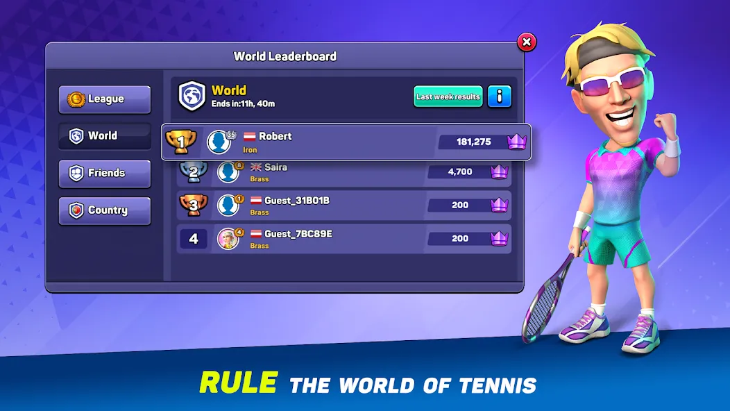 Mini Tennis: Perfect Smash (Мини Теннис)  [МОД Menu] Screenshot 4