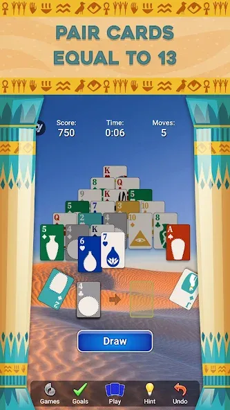 Pyramid Solitaire - Card Games (Пирамида Солитер)  [МОД Бесконечные монеты] Screenshot 2