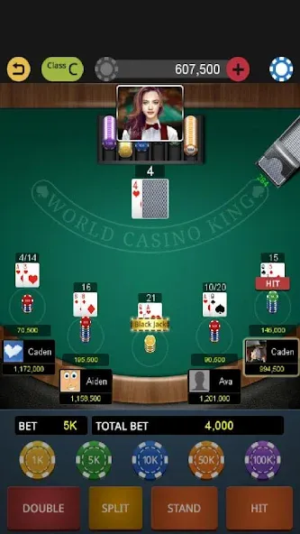 World Blackjack King  [МОД Много монет] Screenshot 4