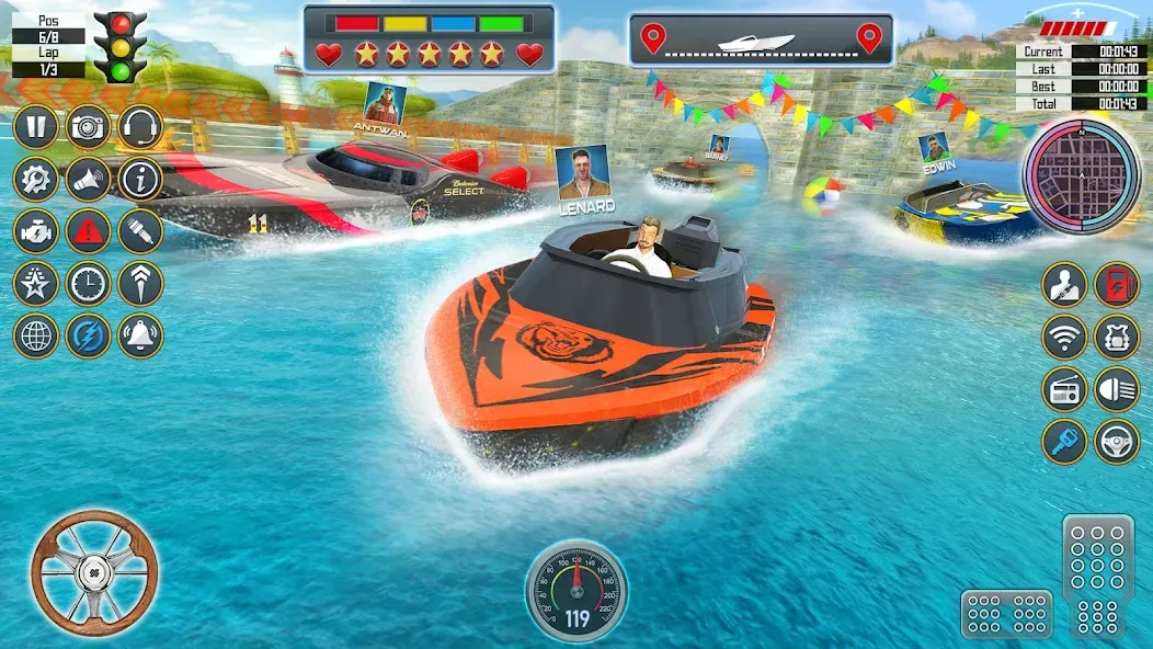 Speed Boat Racing: Boat games  [МОД Menu] Screenshot 2