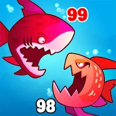 Взломанная Eat Fish.IO : Fish Battle  [МОД Mega Pack] - последняя версия apk на Андроид