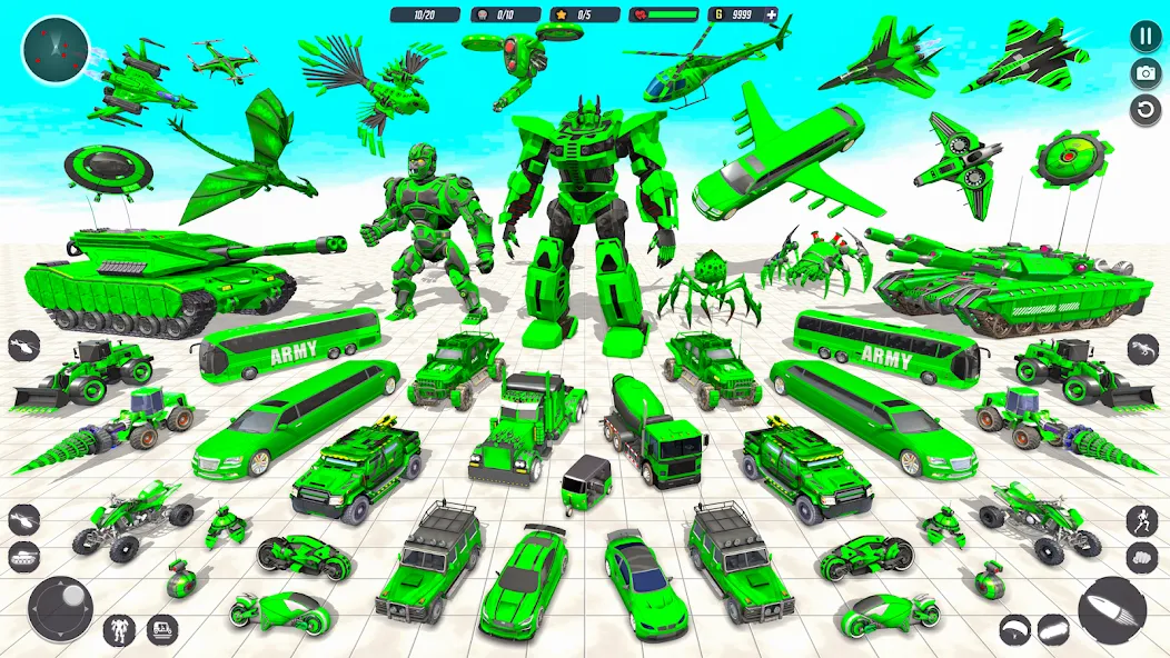 Tank Robot Game Army Games (армейский танк робот трансформационная игра)  [МОД Меню] Screenshot 1