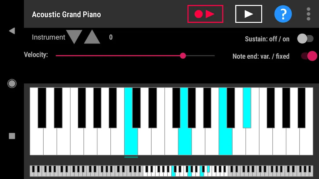 Simple piano with recorder (Симпл пиано с рекордером)  [МОД Меню] Screenshot 1