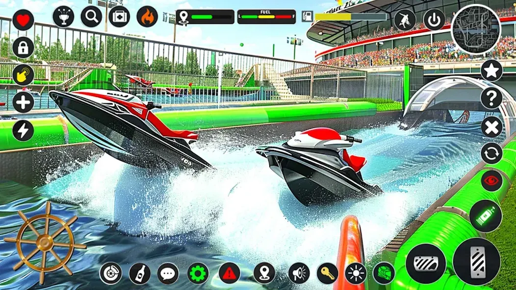 Jetski Boat Racing: Boat Games (Джетски Гонки на лодках)  [МОД Много монет] Screenshot 1