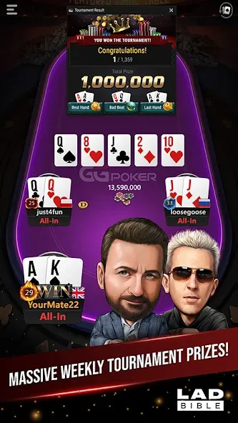 GGPoker UK - Real Online Poker (Покер Великобритания)  [МОД Mega Pack] Screenshot 1