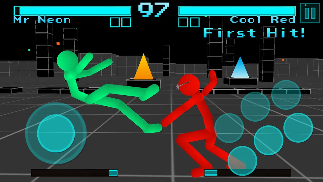 Stickman Fighting Neon Warrior  [МОД Unlocked] Screenshot 1