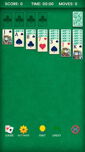 Klondike Solitaire (Клондайк солитер)  [МОД Много денег] Screenshot 1